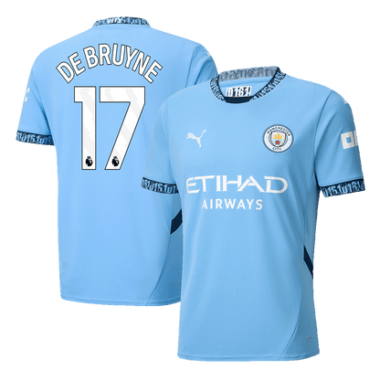 DE BRUYNE #17 Manchester City Home  Soccer Jersey 2024/25 Top Soccer Jerseys Store