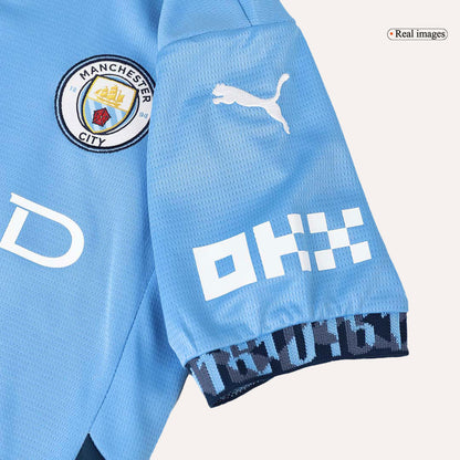 Kid's Manchester City Home  Soccer Jersey Kit(Jersey+Shorts) 2024/25 Top Soccer Jerseys Store