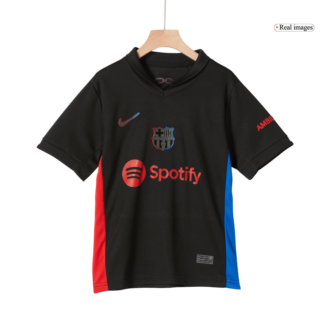 Kid's Barcelona Away  Soccer Jersey Kit(Jersey+Shorts) 2024/25 Top Soccer Jerseys Store