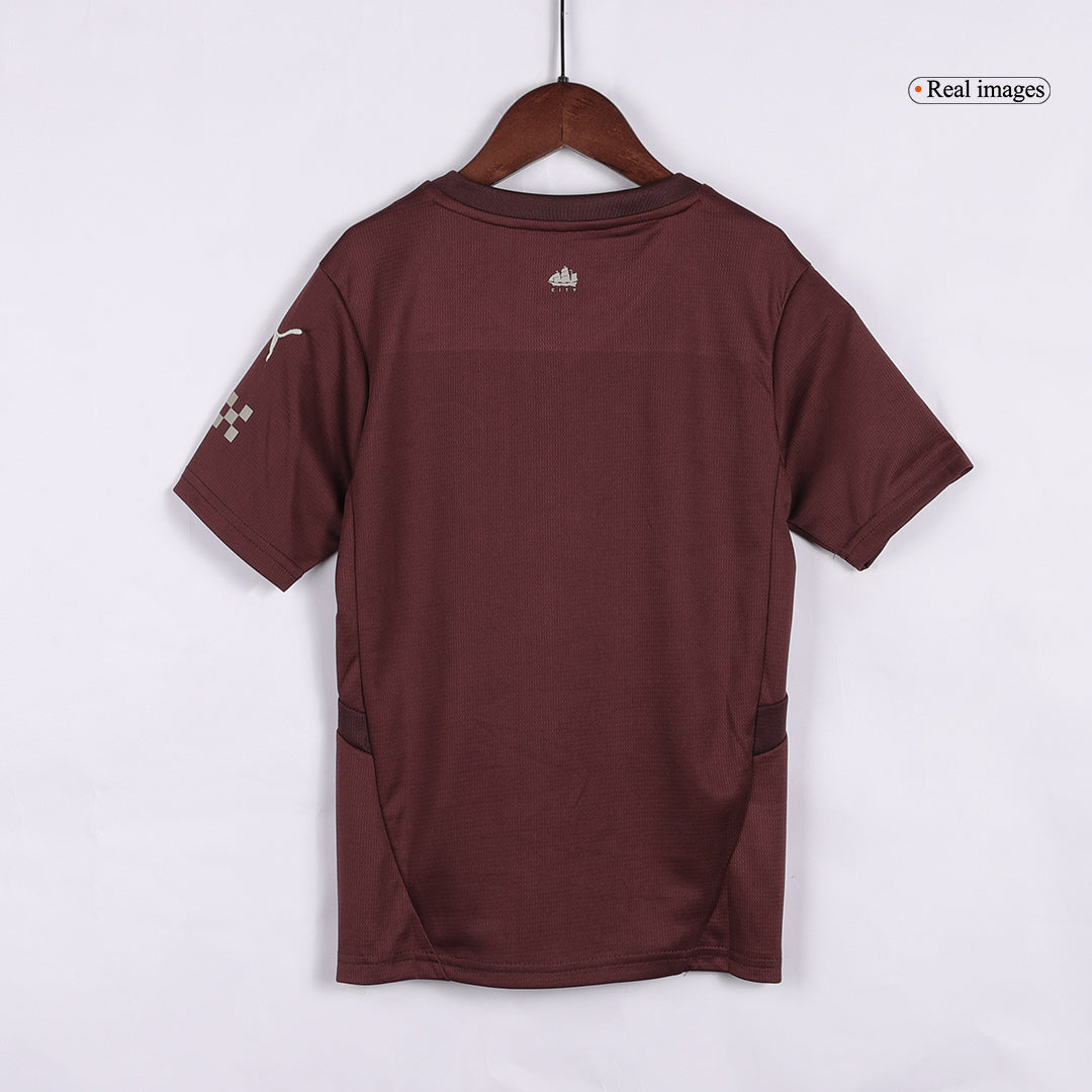 Kid's Manchester City Third Away  Soccer Jersey Kit(Jersey+Shorts) 2024/25 Top Soccer Jerseys Store