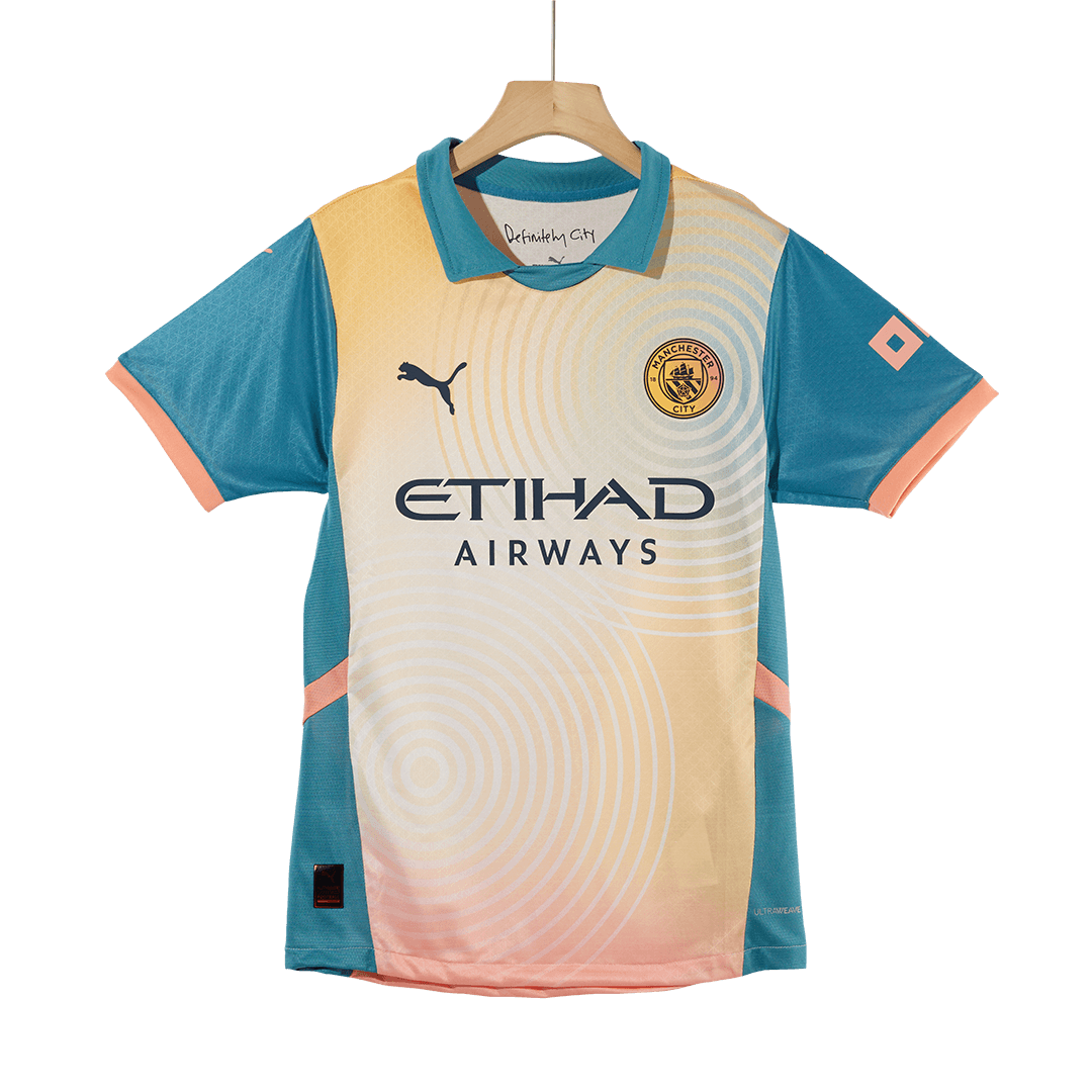 Player Version HAALAND #9 Manchester City Fourth Away  Soccer Jersey 2024/25- Definitely City (UCL) Top Soccer Jerseys Store