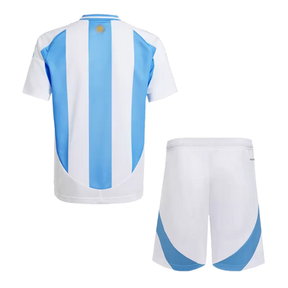 Argentina Home Kids Soccer Jerseys Kit Copa America 2024