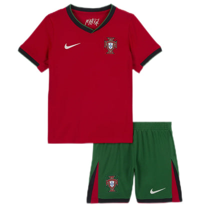 Kid's Portugal Home Jerseys Kit(Jersey+Shorts) Euro 2024