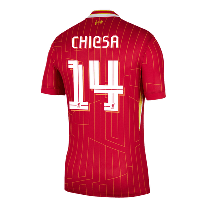 CHIESA #14 Liverpool Home  Soccer Jersey 2024/25 - UCL Top Soccer Jerseys Store