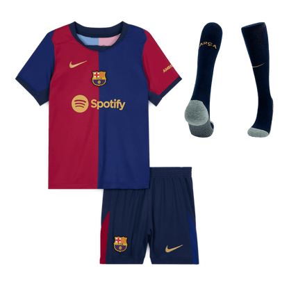 Kid's Barcelona Home  Soccer Jersey Kit(Jersey+Shorts+Socks) 2024/25 Top Soccer Jerseys Store