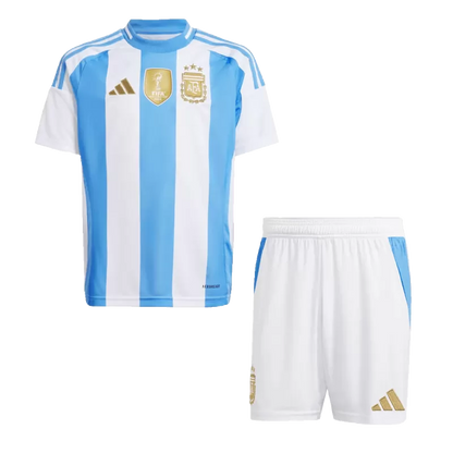 Argentina Home Kids Soccer Jerseys Kit Copa America 2024