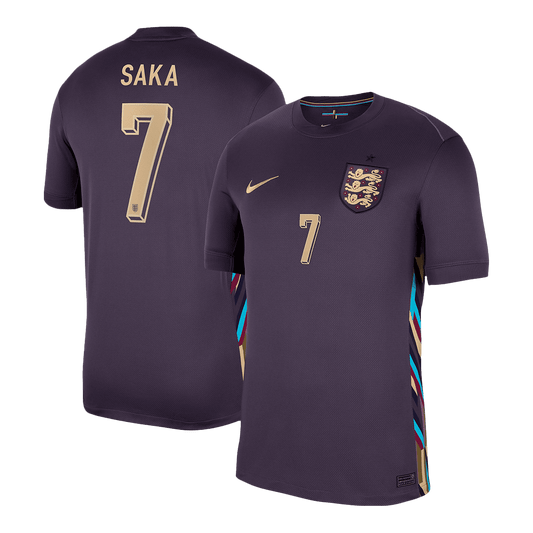 SAKA #7 England Away  Soccer Jersey Euro 2024 Top Soccer Jerseys Store