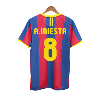 Retro A.INIESTA #8 2010/11 Barcelona Home  Soccer Jersey Top Soccer Jerseys Store