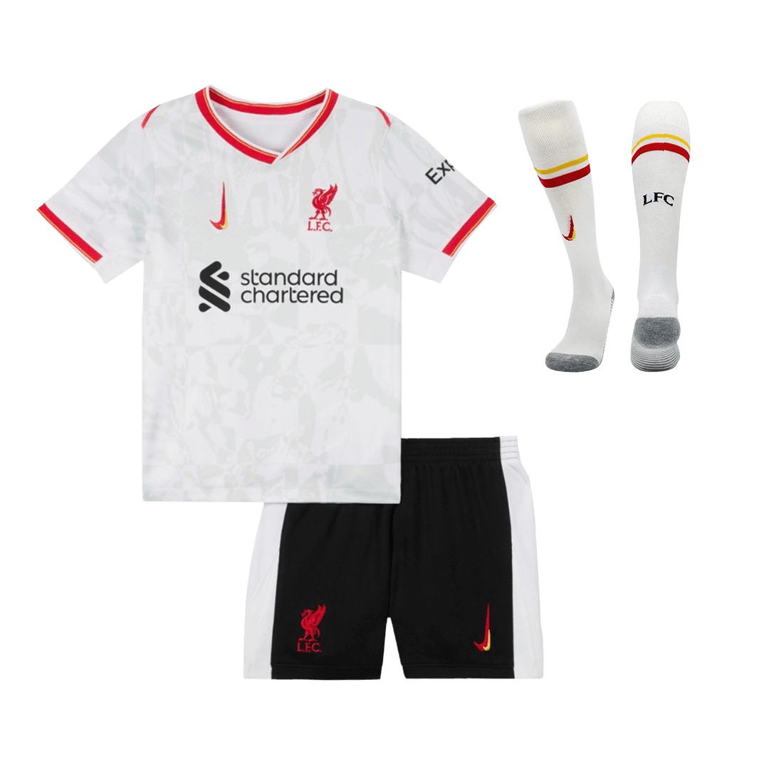 Kid's Liverpool Third Away  Soccer Jersey Kit(Jersey+Shorts+Socks) 2024/25 Top Soccer Jerseys Store
