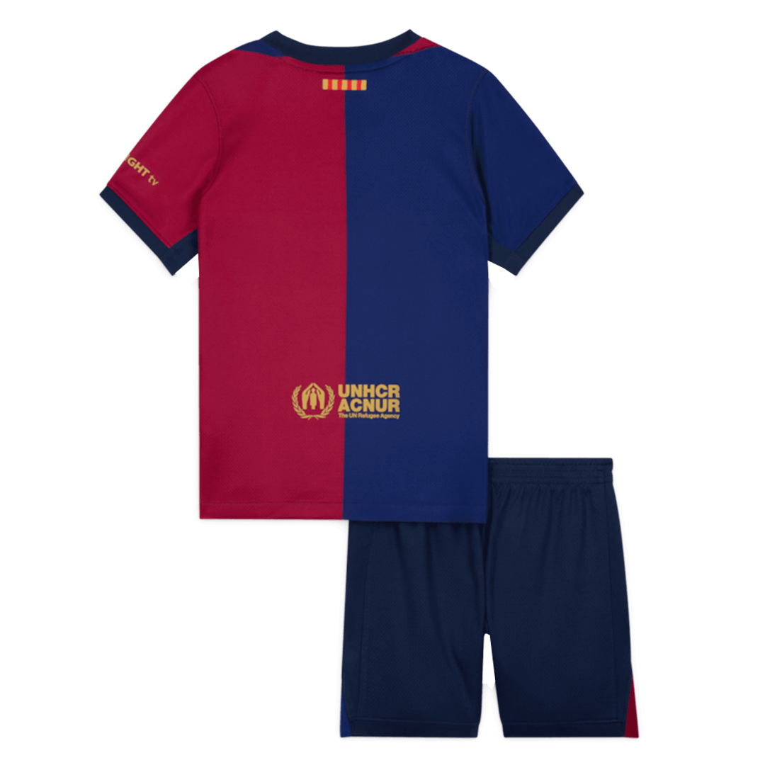 Kid's Barcelona Home  Soccer Jersey Kit(Jersey+Shorts) 2024/25 - COLDPLAY Top Soccer Jerseys Store