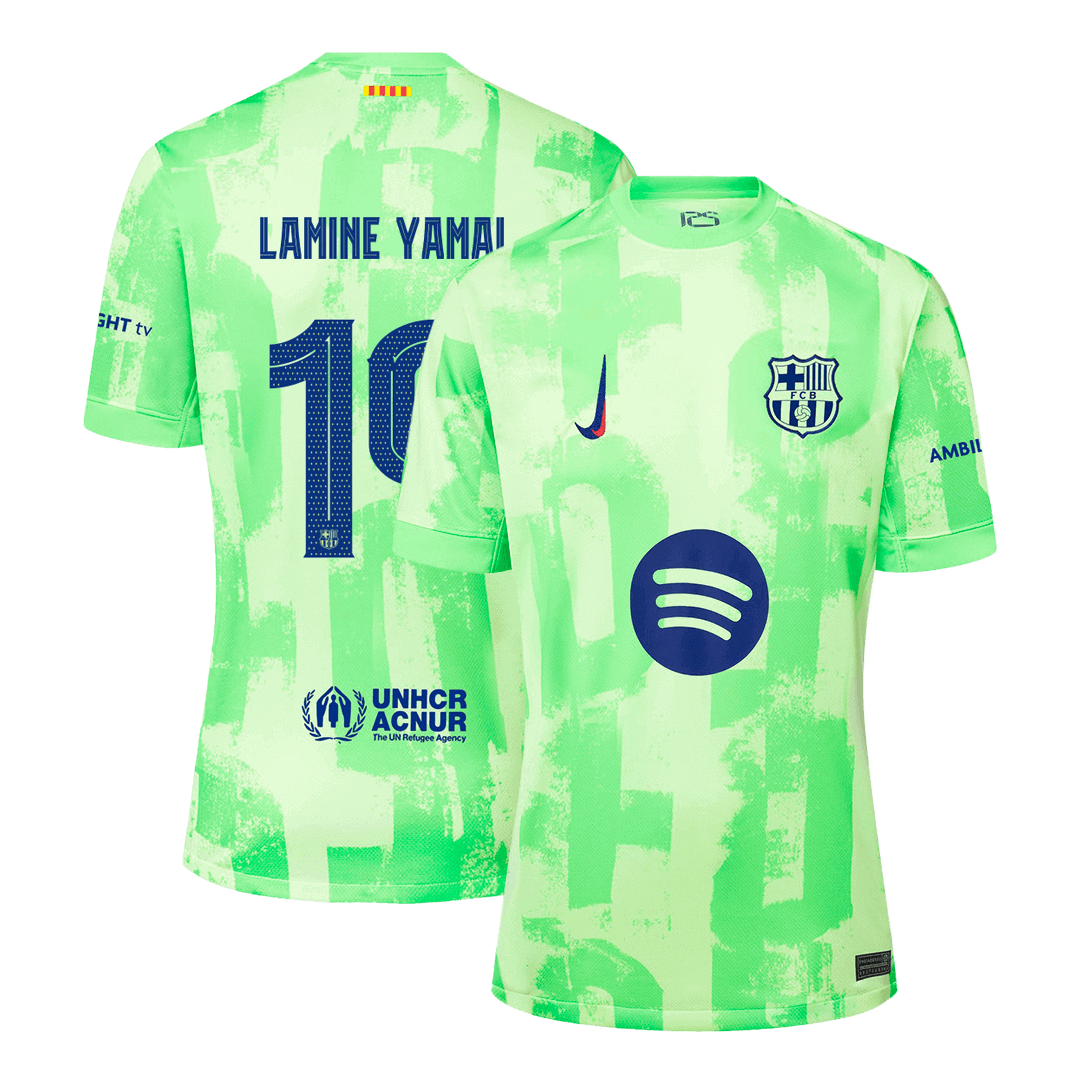 LAMINE YAMAL #19 Barcelona Third Away  Soccer Jersey 2024/255 - UCL?Spotify Logo Without Text? Top Soccer Jerseys Store
