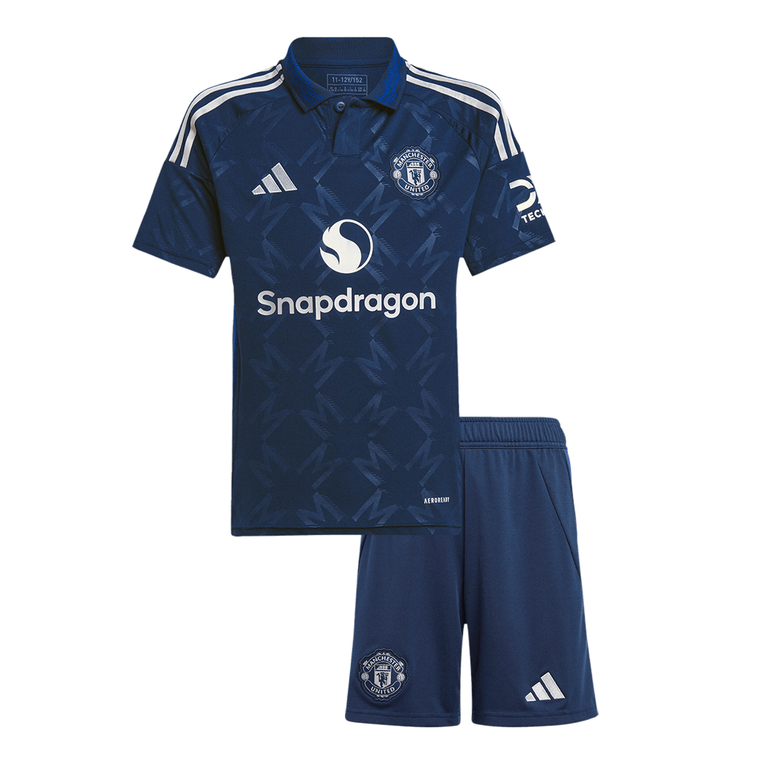 Kid's Manchester United Away  Soccer Jersey Kit(Jersey+Shorts) 2024/25 Top Soccer Jerseys Store