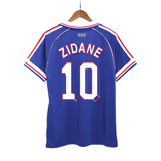 Retro ZIDANE #10 1998 France Home  Soccer Jersey Top Soccer Jerseys Store