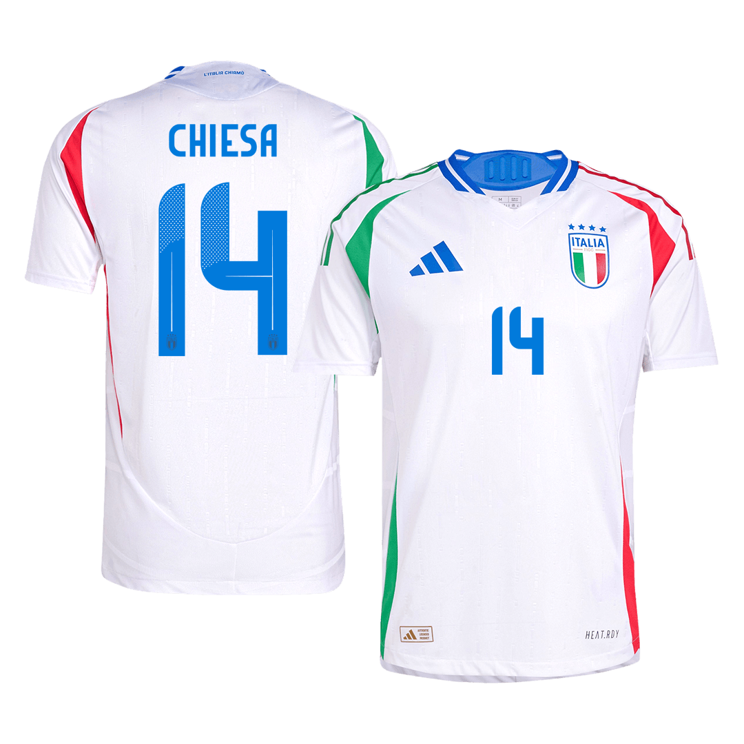 Player Version CHIESA #14 Italy Away  Soccer Jersey Euro 2024 Top Soccer Jerseys Store