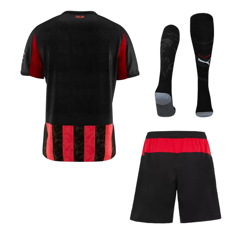 AC Milan Home Soccer Jersey Kit(Jersey+Shorts+Socks) 2025/26