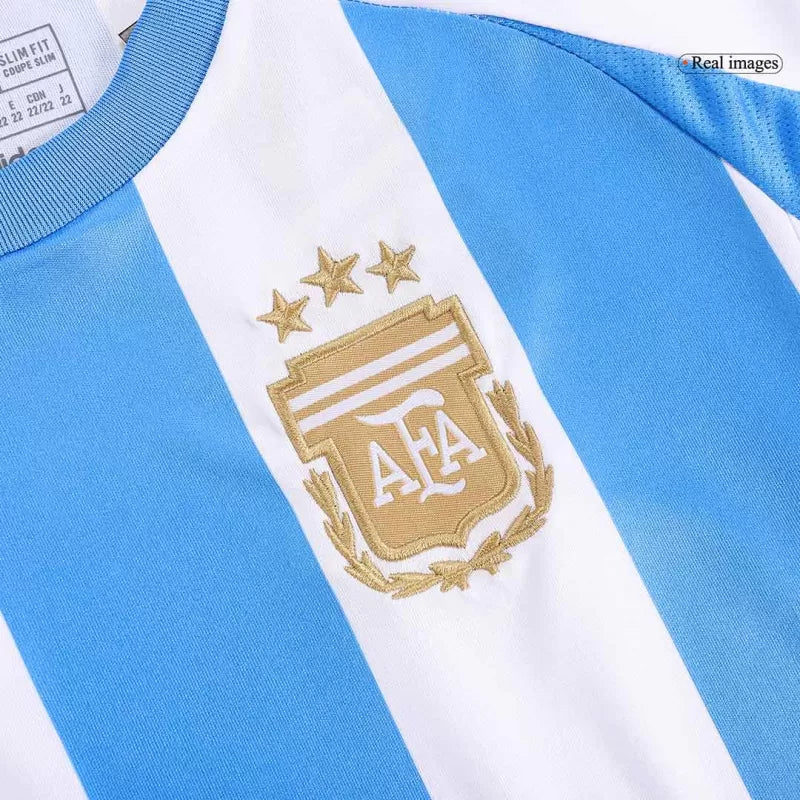 Argentina Home Kids Soccer Jerseys Kit Copa America 2024