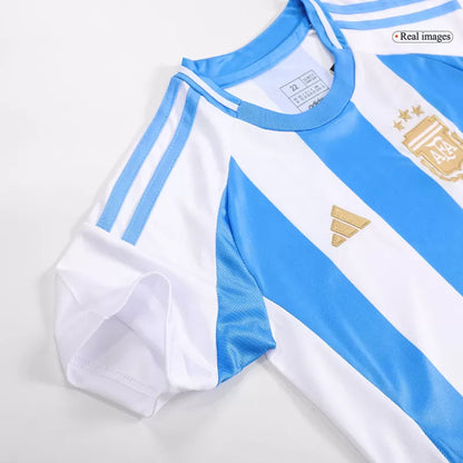 Argentina Home Kids Soccer Jerseys Kit Copa America 2024