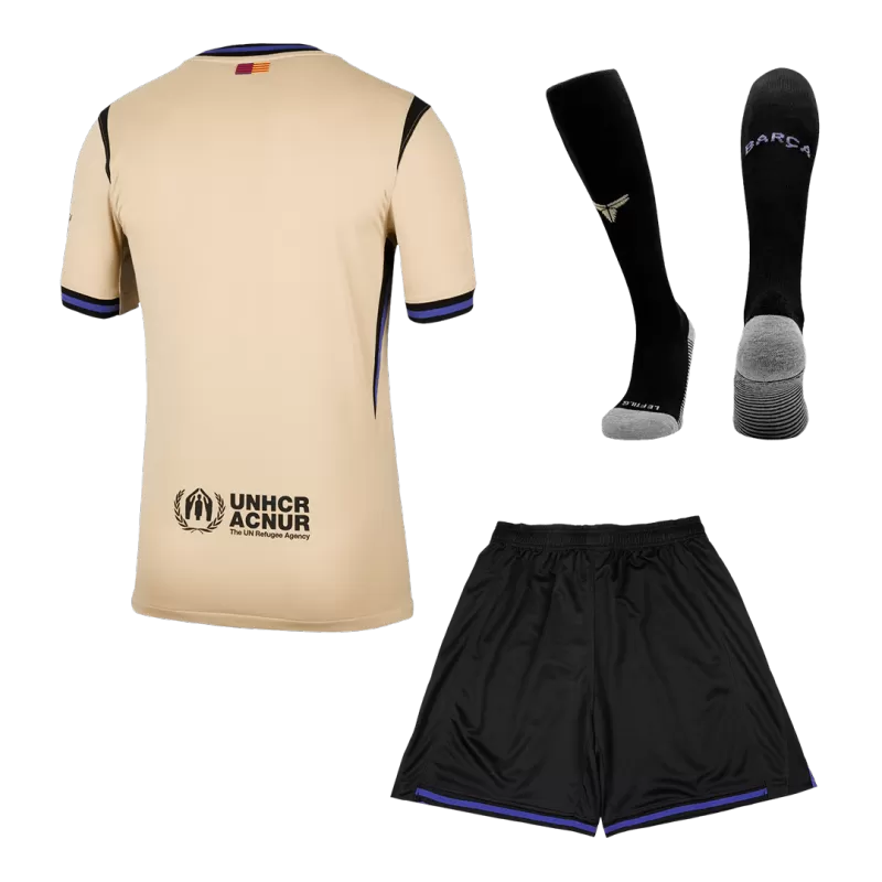 Barcelona Away Soccer Jersey Kit(Jersey+Shorts+Socks) 2025/26