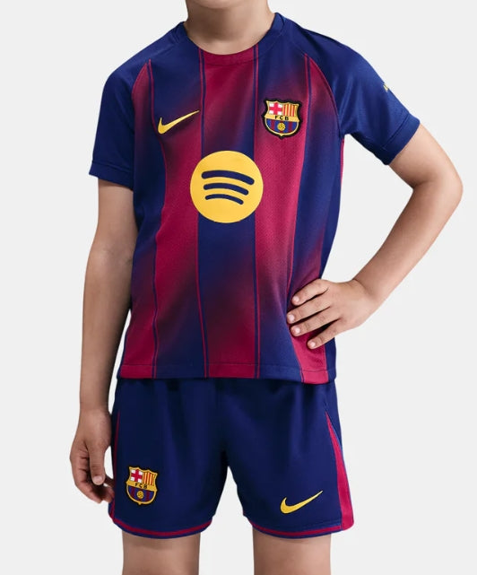 Kid‘s  Barcelona Home Soccer Jerseys (Jersey+Short) Kit 2025/26