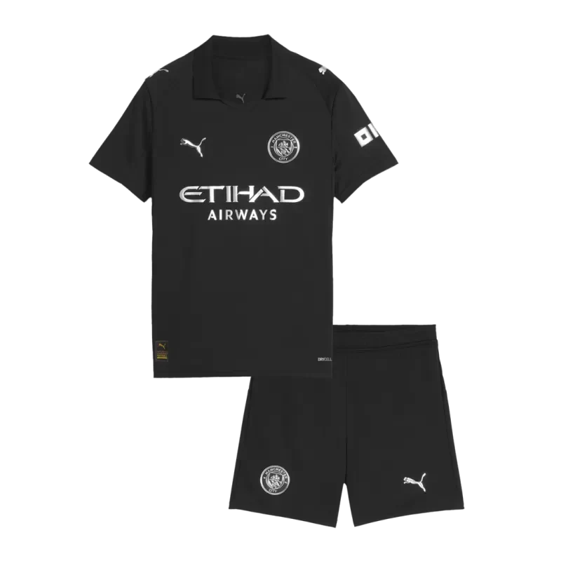 Kid's Manchester City Away Soccer Jersey Kit(Jersey+Shorts) 2025/26 Go Game Wear