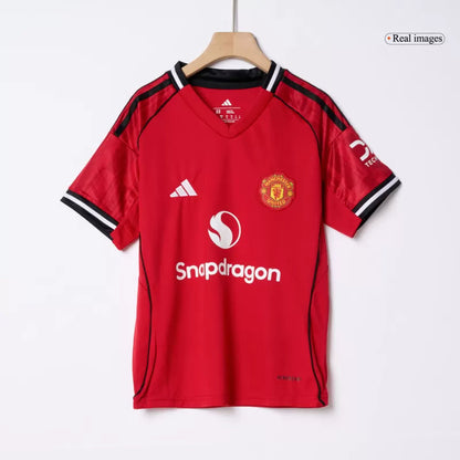 Kid's Manchester United Home Soccer Jersey Kit(Jersey+Shorts) 2025/26