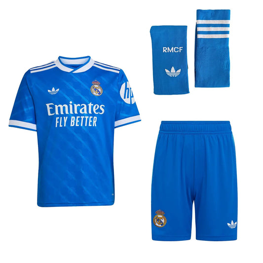 Kid's Real Madrid Third Away Soccer Jersey Kit(Jersey+Shorts+Socks) 2025/26