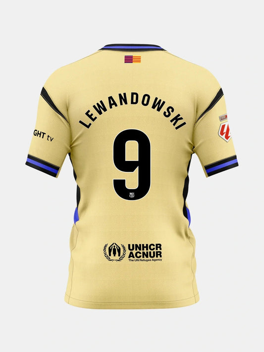 BarcelonaxKobe Bryant Lewandowski #9 Away 2025/26 Soccer Jersey - La Liga