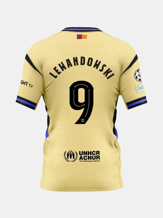 Player Version Barcelona x Kobe Bryant Lewandowski #9 Away 2025/26 Soccer Jersey - UCL