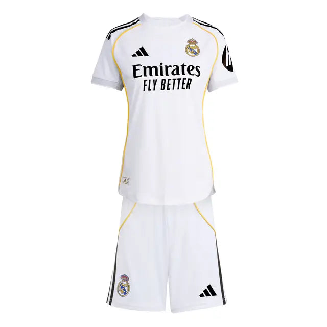Kid's Real Madrid Home Soccer Jersey Kit(Jersey+Shorts+Socks) 2025/26
