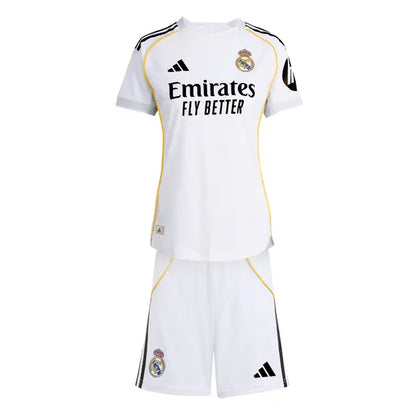 Kid's Real Madrid Home Soccer Jersey Kit(Jersey+Shorts+Socks) 2025/26