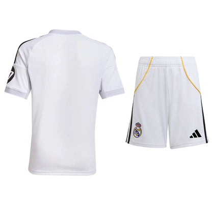 Kid's Real Madrid Home Soccer Jersey Kit(Jersey+Shorts+Socks) 2025/26