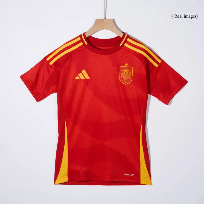 Kid's Spain Home Soccer Jersey Kit(Jersey+Shorts+Socks) 2024/25