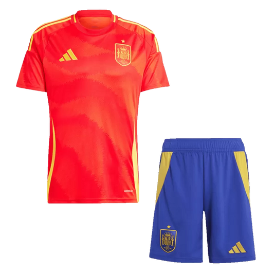 Kid's Spain Home Soccer Jersey Kit(Jersey+Shorts) 2024/25