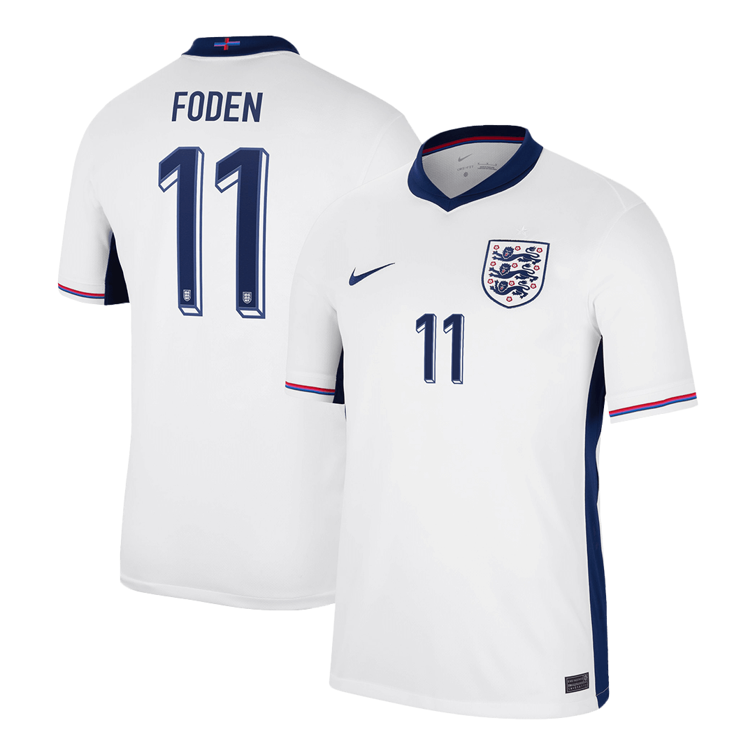 FODEN #11 England Home  Soccer Jersey Euro 2024 Top Soccer Jerseys Store