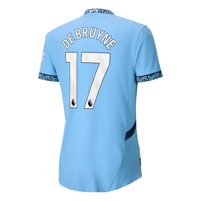 Player Version DE BRUYNE #17 Manchester City Home  Soccer Jersey 2024/25 Top Soccer Jerseys Store