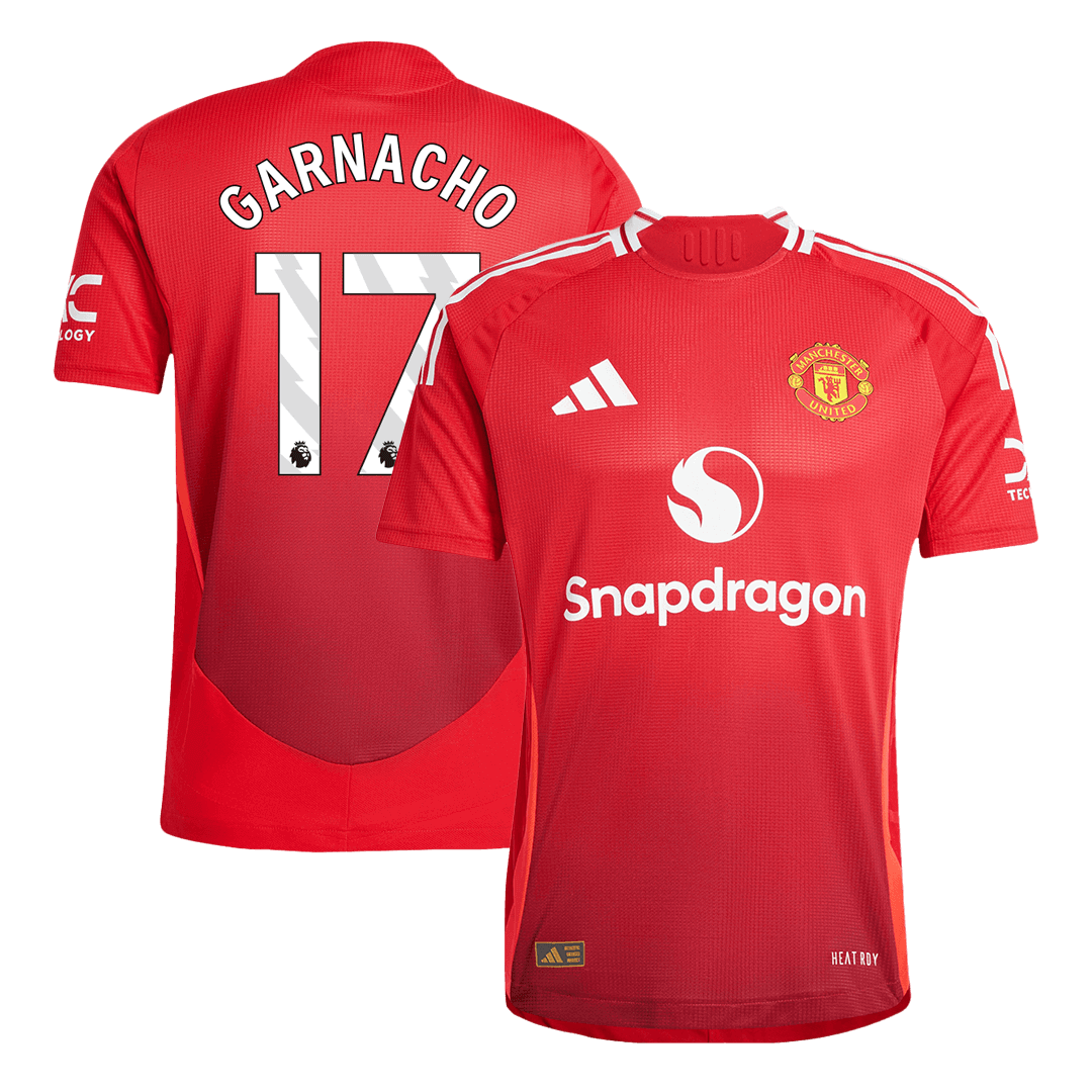 Player Version GARNACHO #17 Manchester United Home  Soccer Jersey 2024/25 Top Soccer Jerseys Store