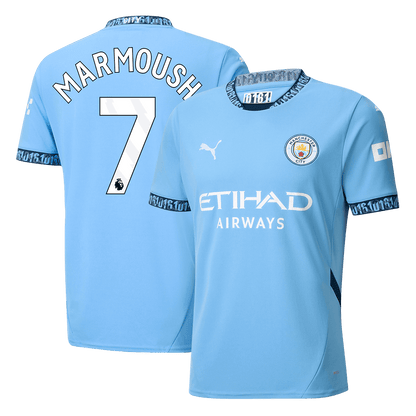 MARMOUSH #7 Manchester City Home  Soccer Jersey 2024/25 Top Soccer Jerseys Store