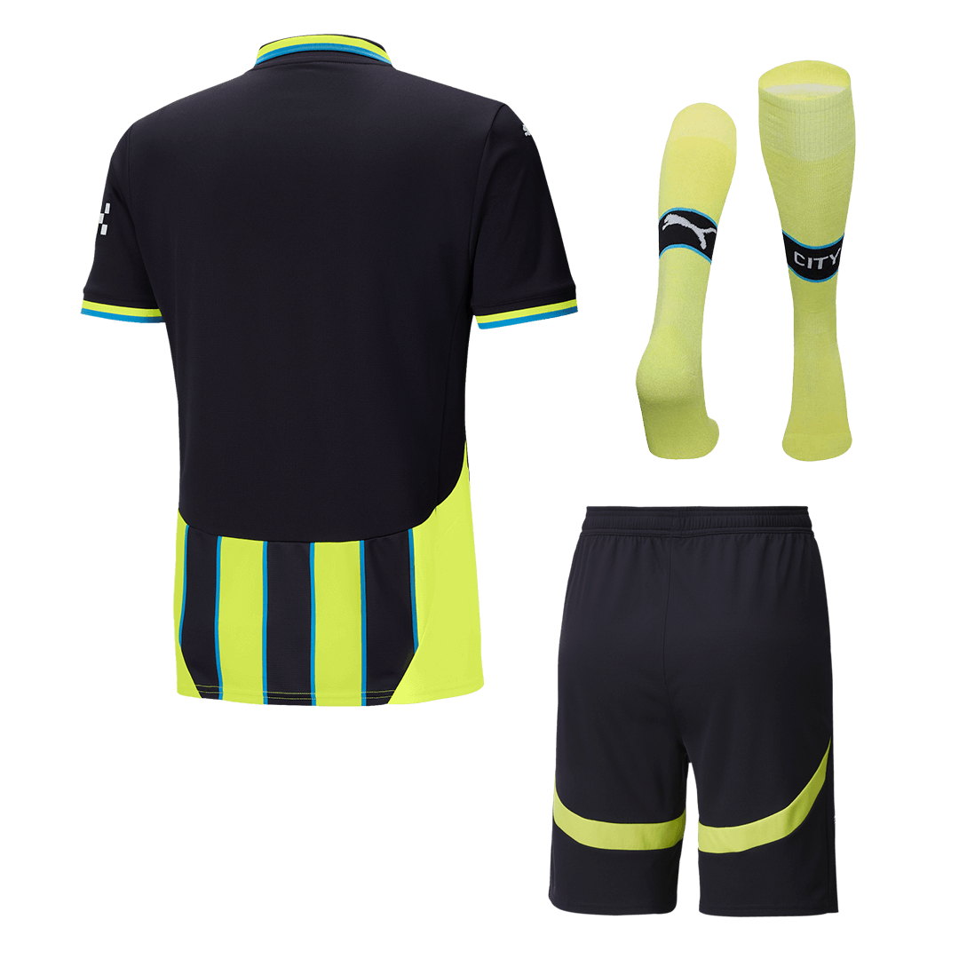 Manchester City Away  Soccer Jersey Kit(Jersey+Shorts+Socks) 2024/25 Top Soccer Jerseys Store