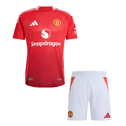 Player Version Manchester United Home  Soccer Jersey Kit(Jersey+Shorts) 2024/25 Top Soccer Jerseys Store