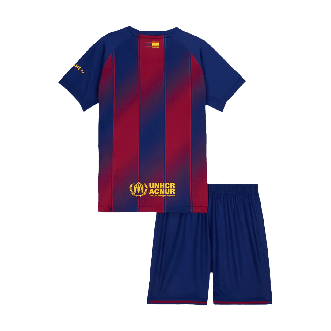 Kid‘s  Barcelona Home Soccer Jerseys (Jersey+Short) Kit 2025/26