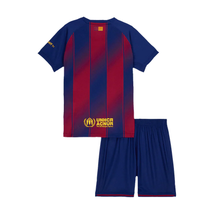 Kid‘s  Barcelona Home Soccer Jerseys (Jersey+Short) Kit 2025/26