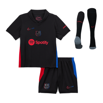 Kid's Barcelona Away  Soccer Jersey Kit(Jersey+Shorts+Socks) 2024/25 Top Soccer Jerseys Store
