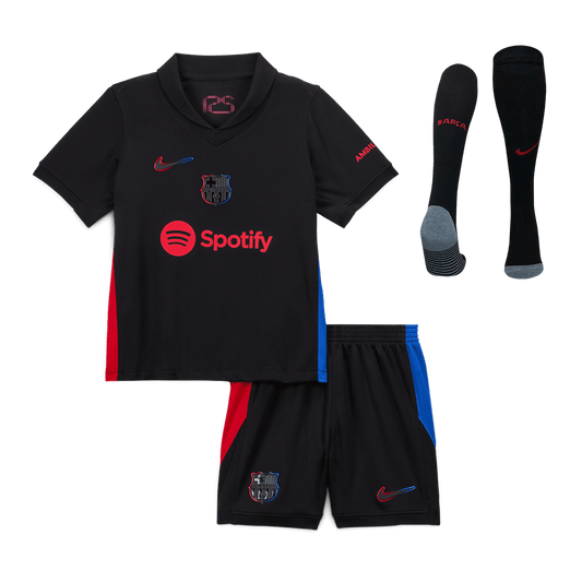 Kid's Barcelona Away  Soccer Jersey Kit(Jersey+Shorts+Socks) 2024/25 Top Soccer Jerseys Store