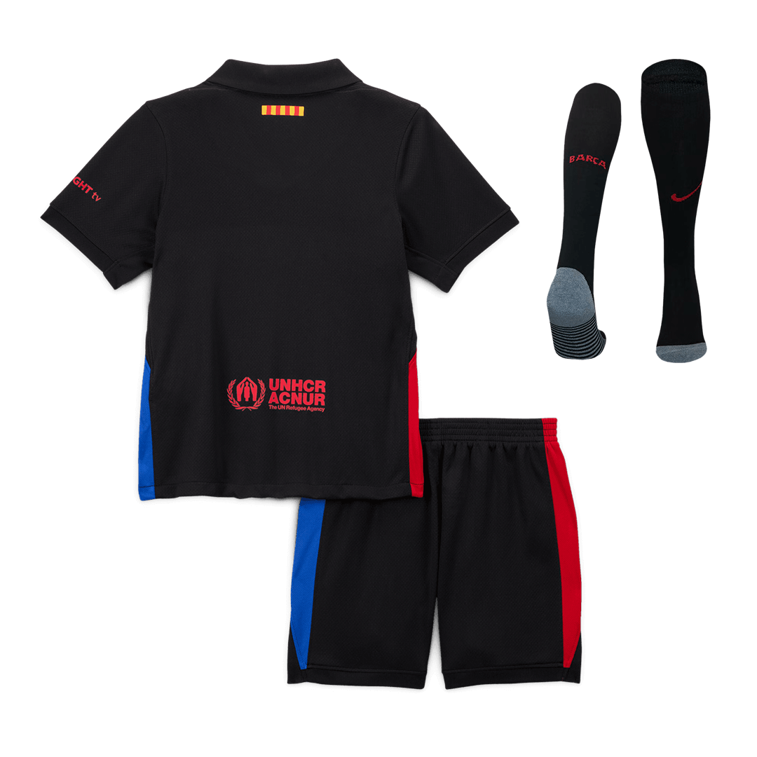 Kid's Barcelona Away  Soccer Jersey Kit(Jersey+Shorts+Socks) 2024/25 Top Soccer Jerseys Store