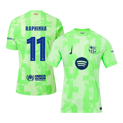 Player Version RAPHINHA #11 Barcelona Third Away  Soccer Jersey 2024/25 - UCL?Spotify Logo Without Text? Top Soccer Jerseys Store