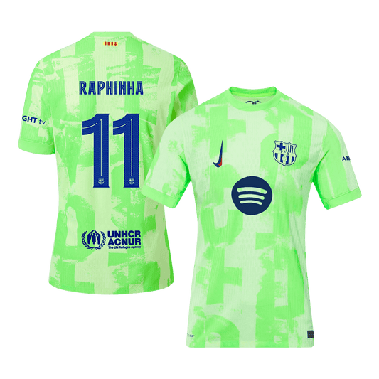 Player Version RAPHINHA #11 Barcelona Third Away  Soccer Jersey 2024/25 - UCL?Spotify Logo Without Text? Top Soccer Jerseys Store