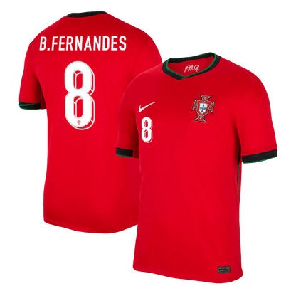 B.FERNANDES #8 Portugal Home  Soccer Jersey Euro 2024 Top Soccer Jerseys Store