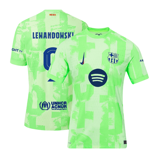 Player Version LEWANDOWSKI #9 Barcelona Third Away  Soccer Jersey 2024/25- UCL?Spotify Logo Without Text? Top Soccer Jerseys Store