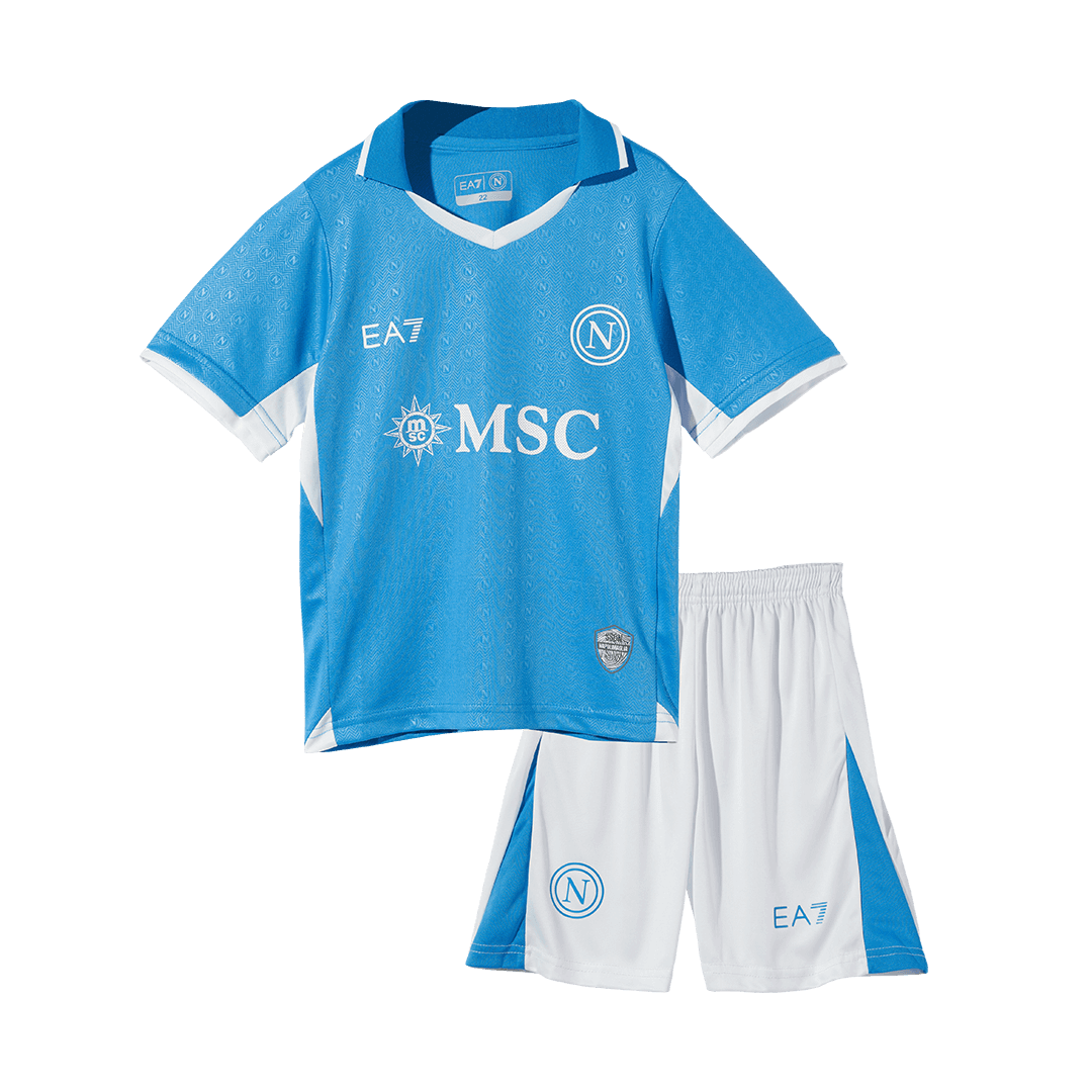 Kid's Napoli Home  Soccer Jersey Kit(Jersey+Shorts) 2024/25 Top Soccer Jerseys Store