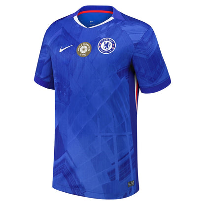 Player Version Chelsea Cup Home Soccer Jersey2025-26 with World Champions 25 printing